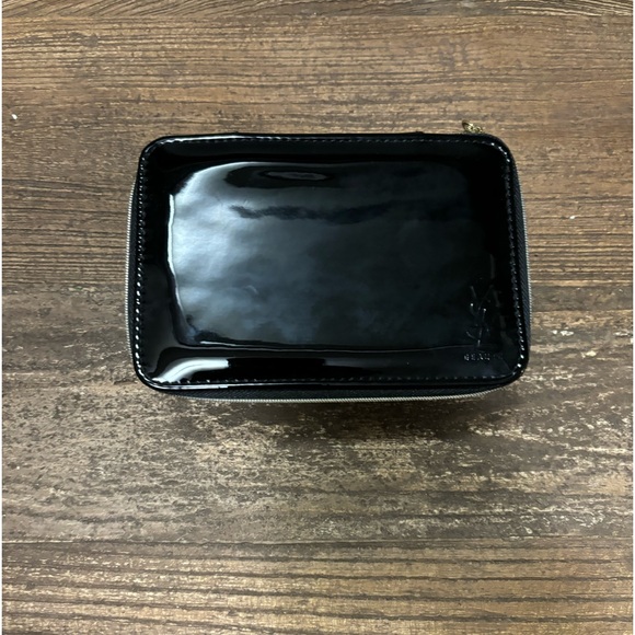 YSL Yves Saint Laurent Travel Zipper Cosmetic Case w/ Primer & Lipstick - New - Picture 3 of 7